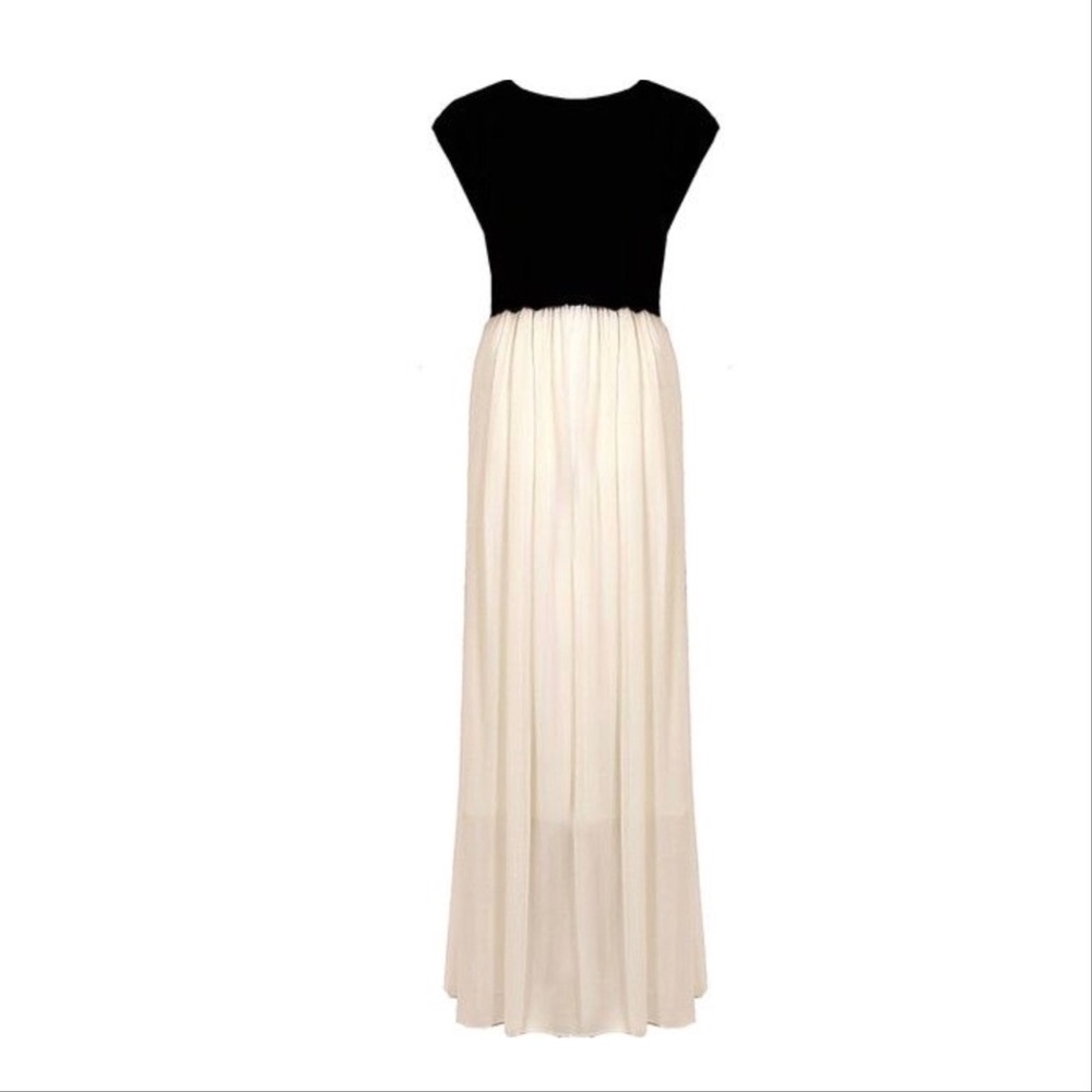 Alice and Olivia Black and White/Cream Maxi